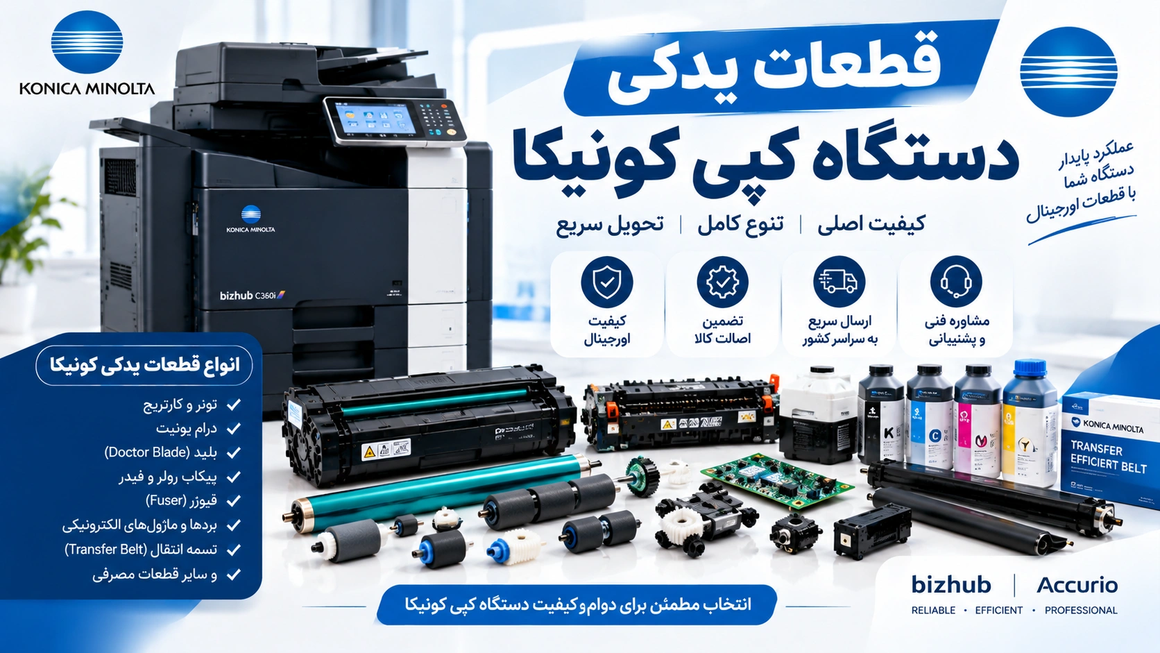 قطعات یدکی دستگاه کپی کونیکا
